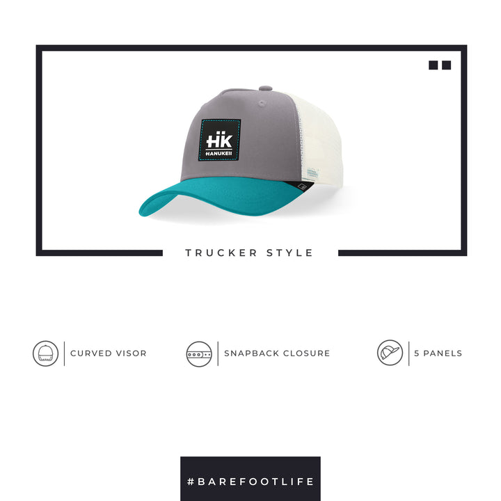 Gorras trucker para mujer Barefoot Grey / White / Blue