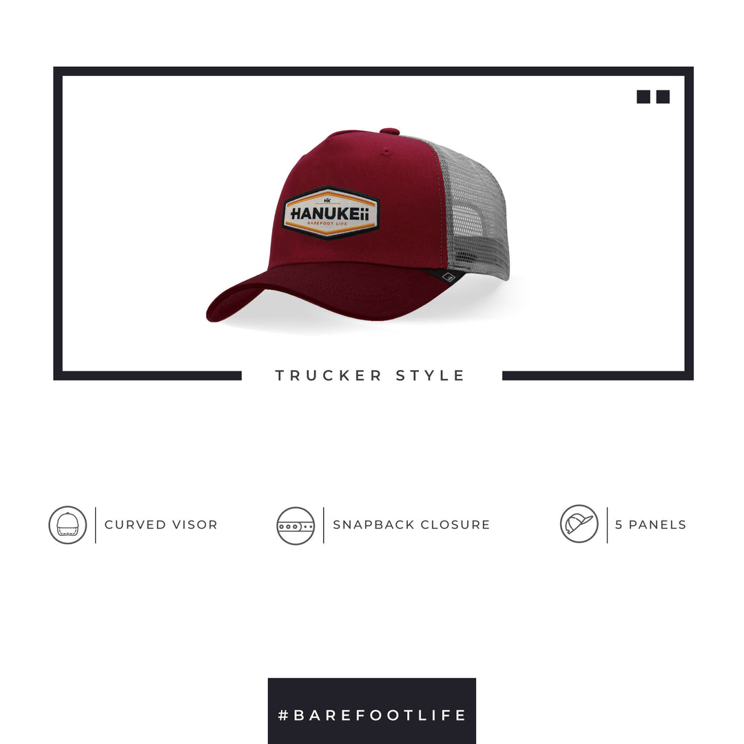 Gorras trucker para mujer Venice Red / Grey